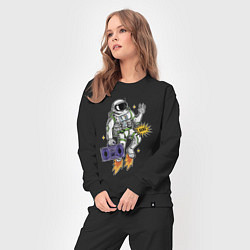 Костюм хлопковый женский Space disco bang!, цвет: черный — фото 2
