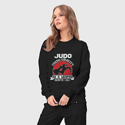Костюм хлопковый женский Judo Weapon, цвет: черный — фото 2