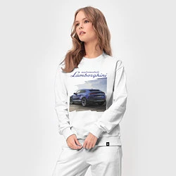 Костюм хлопковый женский Lamborghini Urus Sport, цвет: белый — фото 2