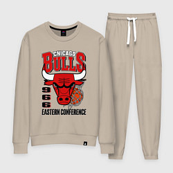 Костюм хлопковый женский Chicago Bulls NBA, цвет: миндальный