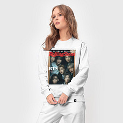 Костюм хлопковый женский BTS БТС на обложке журнала, цвет: белый — фото 2