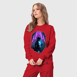 Костюм хлопковый женский ДЖИНКС, ЛИГА ЛЕГЕНД ARCANE JINX, цвет: красный — фото 2