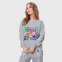 Костюм хлопковый женский Color QR, цвет: меланж — фото 2