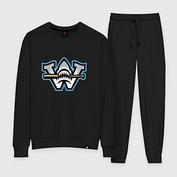 Костюм хлопковый женский Wilmington sharks - baseball team, цвет: черный