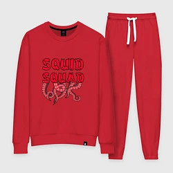 Костюм хлопковый женский Squid Squad, цвет: красный