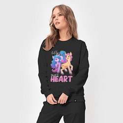 Костюм хлопковый женский My Little Pony Follow your heart, цвет: черный — фото 2