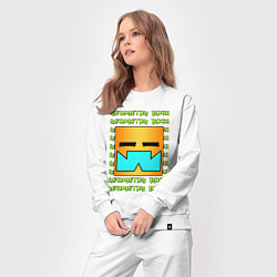 Костюм хлопковый женский GEOMETRY DASH КЛАССИКА УРОВЕНЬ, цвет: белый — фото 2