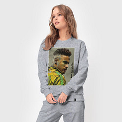 Костюм хлопковый женский Neymar Junior - Brazil national team, цвет: меланж — фото 2