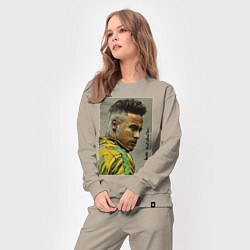 Костюм хлопковый женский Neymar Junior - Brazil national team, цвет: миндальный — фото 2