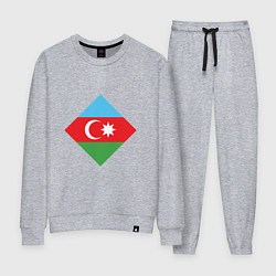 Костюм хлопковый женский Flag Azerbaijan, цвет: меланж