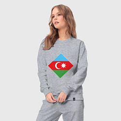Костюм хлопковый женский Flag Azerbaijan, цвет: меланж — фото 2