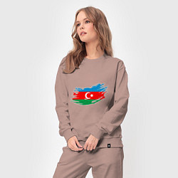 Костюм хлопковый женский Флаг - Азербайджан, цвет: пыльно-розовый — фото 2