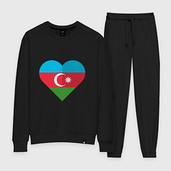 Костюм хлопковый женский Сердце Азербайджана, цвет: черный