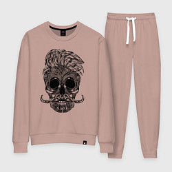 Костюм хлопковый женский Skull hipster, цвет: пыльно-розовый