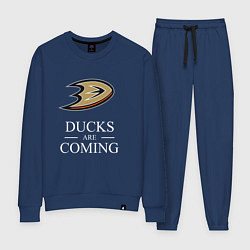Костюм хлопковый женский Ducks Are Coming, Анахайм Дакс, Anaheim Ducks, цвет: тёмно-синий