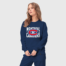 Костюм хлопковый женский Монреаль Канадиенс, Montreal Canadiens, цвет: тёмно-синий — фото 2