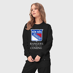Костюм хлопковый женский Rangers are coming, Нью Йорк Рейнджерс, New York R, цвет: черный — фото 2