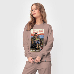 Костюм хлопковый женский Nuka Cola - raid your first!, цвет: пыльно-розовый — фото 2