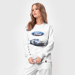 Костюм хлопковый женский Ford Motorsport, цвет: белый — фото 2