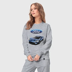 Костюм хлопковый женский Ford - legendary racing team!, цвет: меланж — фото 2