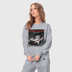 Костюм хлопковый женский Honda Motorsport Racing Team, цвет: меланж — фото 2
