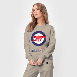 Костюм хлопковый женский Arsenal The Gunners, цвет: миндальный — фото 2