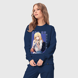 Костюм хлопковый женский Марин Китагава, цвет: тёмно-синий — фото 2