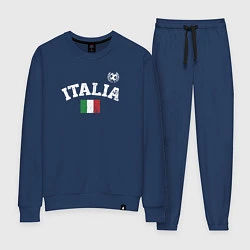 Костюм хлопковый женский Футбол Италия, цвет: тёмно-синий