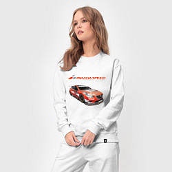 Костюм хлопковый женский Mazda Motorsport Development, цвет: белый — фото 2