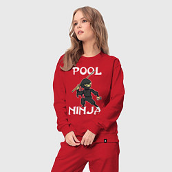 Костюм хлопковый женский POOL NINJA, цвет: красный — фото 2