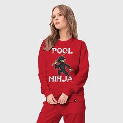 Костюм хлопковый женский POOL NINJA, цвет: красный — фото 2