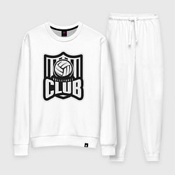Костюм хлопковый женский Volleyball Club, цвет: белый
