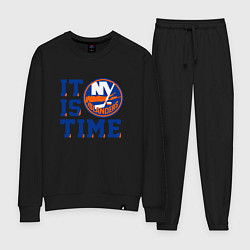 Костюм хлопковый женский It Is New York Islanders Time Нью Йорк Айлендерс, цвет: черный