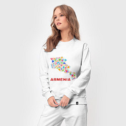 Костюм хлопковый женский Armenian Color, цвет: белый — фото 2