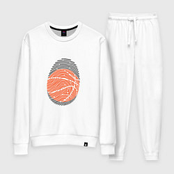 Костюм хлопковый женский Баскетбол - Отпечаток, цвет: белый