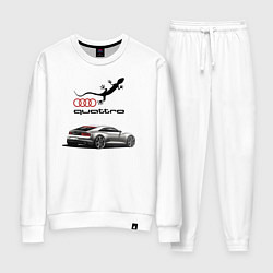 Костюм хлопковый женский Audi quattro Lizard, цвет: белый