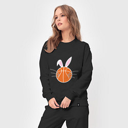 Костюм хлопковый женский Basketball Bunny, цвет: черный — фото 2