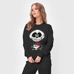 Костюм хлопковый женский Smile Hype Skull, цвет: черный — фото 2