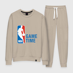 Костюм хлопковый женский NBA Game Time, цвет: миндальный