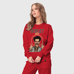 Костюм хлопковый женский Sacha, цвет: красный — фото 2