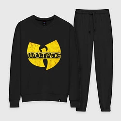 Костюм хлопковый женский Wu tang logo, цвет: черный