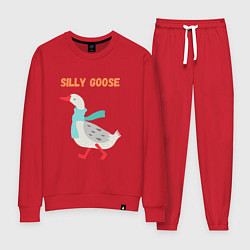 Костюм хлопковый женский Silly Goose, цвет: красный