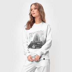 Костюм хлопковый женский Авто у здания, цвет: белый — фото 2