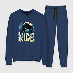 Костюм хлопковый женский Ride Ski, цвет: тёмно-синий