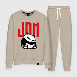 Костюм хлопковый женский JDM Panda Japan Симпатяга, цвет: миндальный