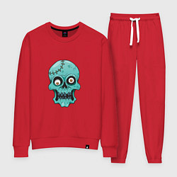 Костюм хлопковый женский Zombie Skull, цвет: красный