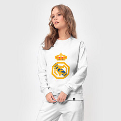 Костюм хлопковый женский Football - Real Madrid, цвет: белый — фото 2