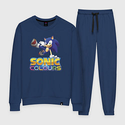 Костюм хлопковый женский Sonic Colours Hedgehog Video game, цвет: тёмно-синий