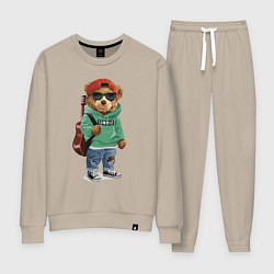 Женский костюм Прикольный мишутка гитарист Cool teddy bear guitar