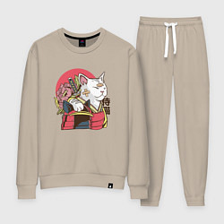 Женский костюм Котик Самурай Samurai Cat Japanese art